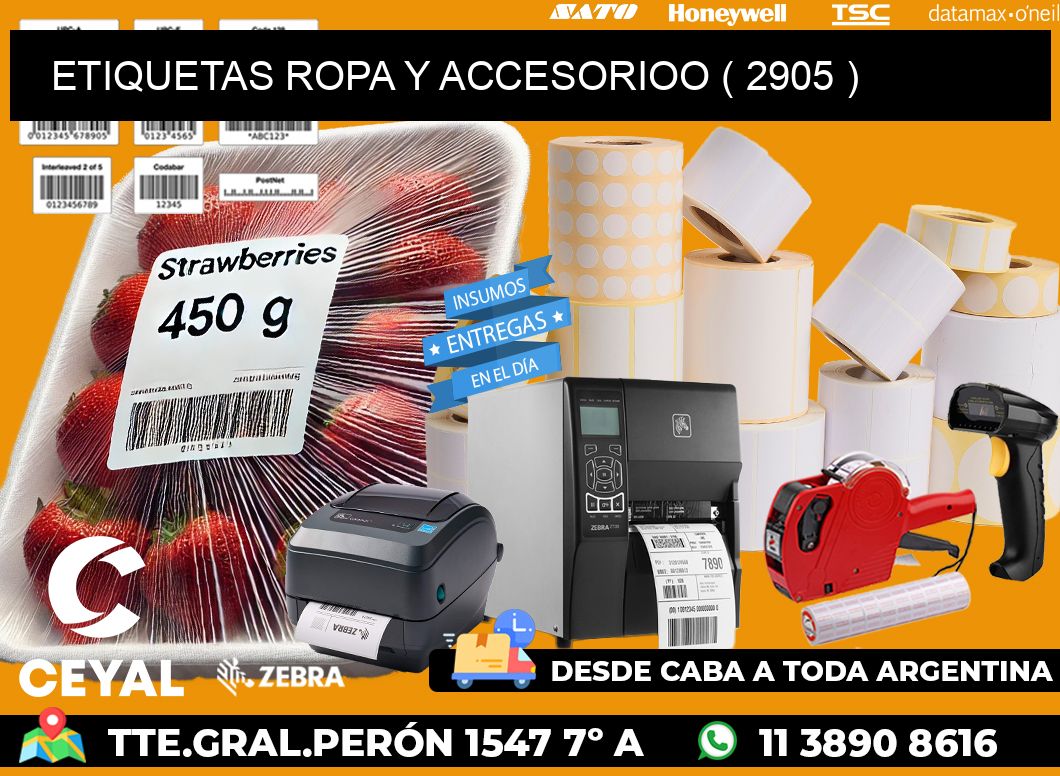 ETIQUETAS ROPA Y ACCESORIOO ( 2905 )