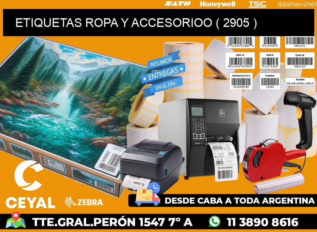 ETIQUETAS ROPA Y ACCESORIOO ( 2905 )