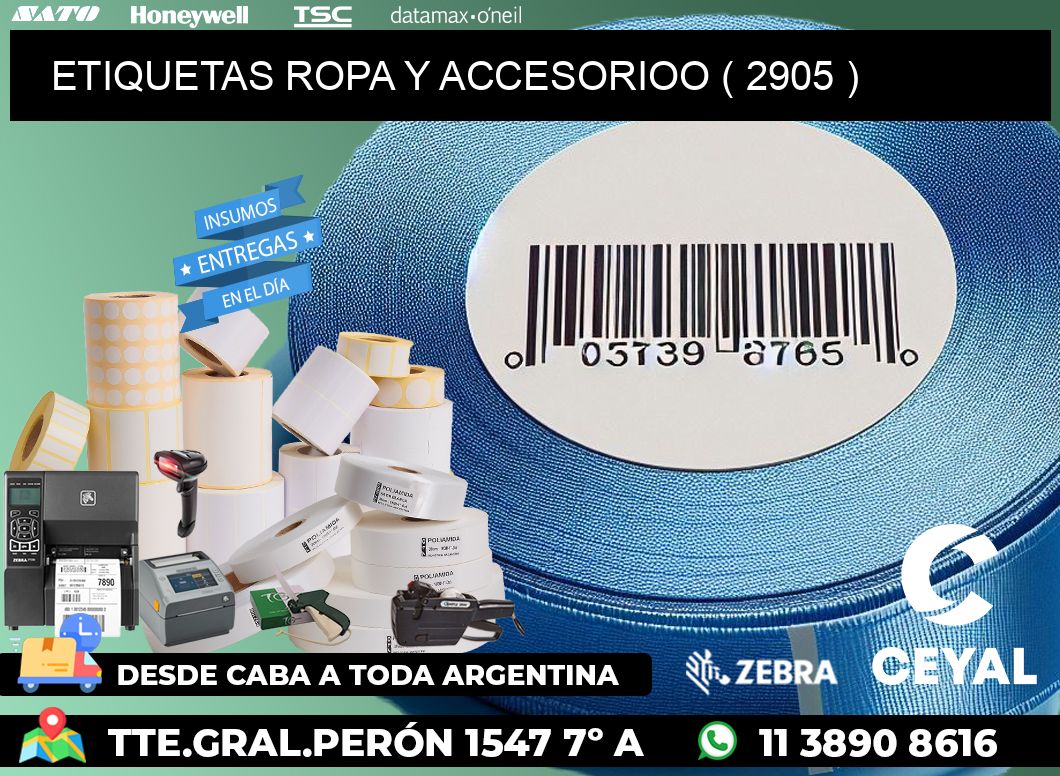 ETIQUETAS ROPA Y ACCESORIOO ( 2905 )