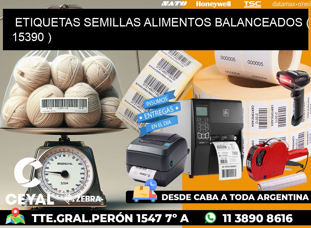 ETIQUETAS SEMILLAS ALIMENTOS BALANCEADOS ( 15390 )