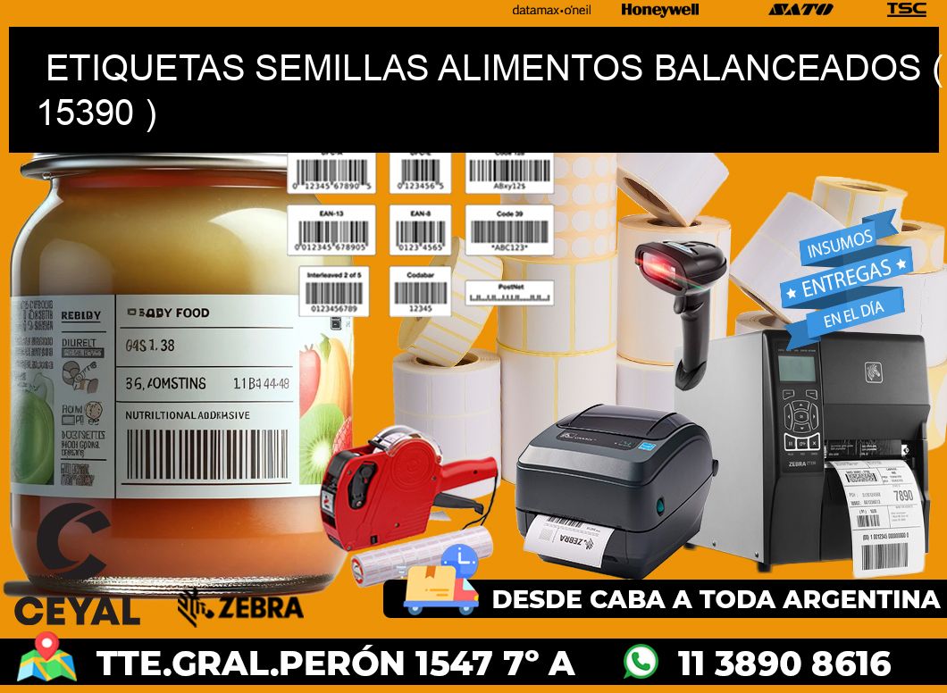 ETIQUETAS SEMILLAS ALIMENTOS BALANCEADOS ( 15390 )