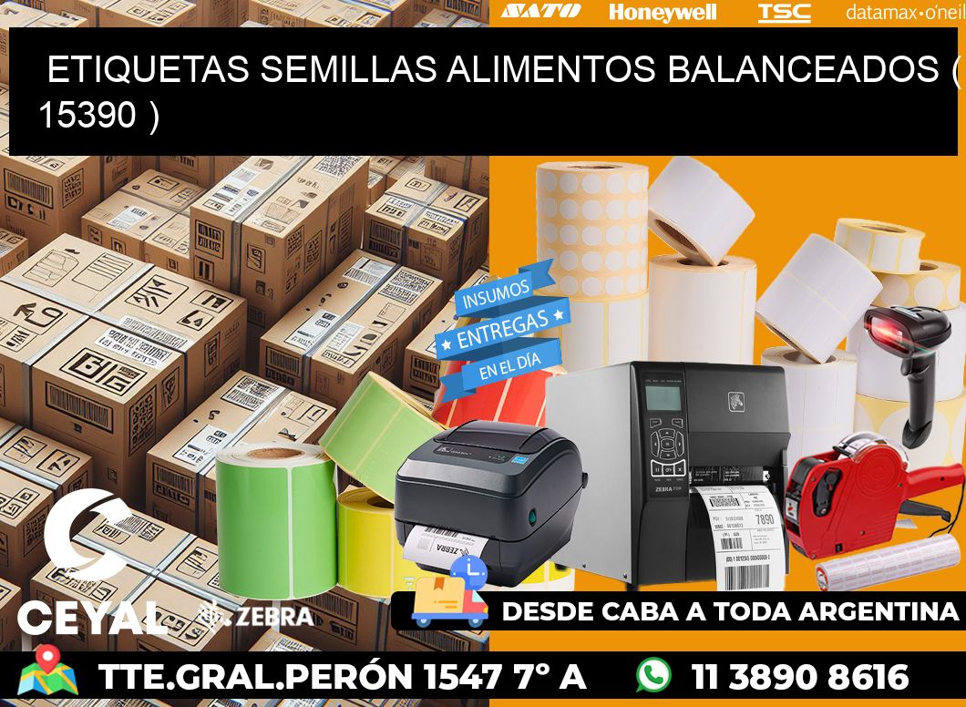 ETIQUETAS SEMILLAS ALIMENTOS BALANCEADOS ( 15390 )