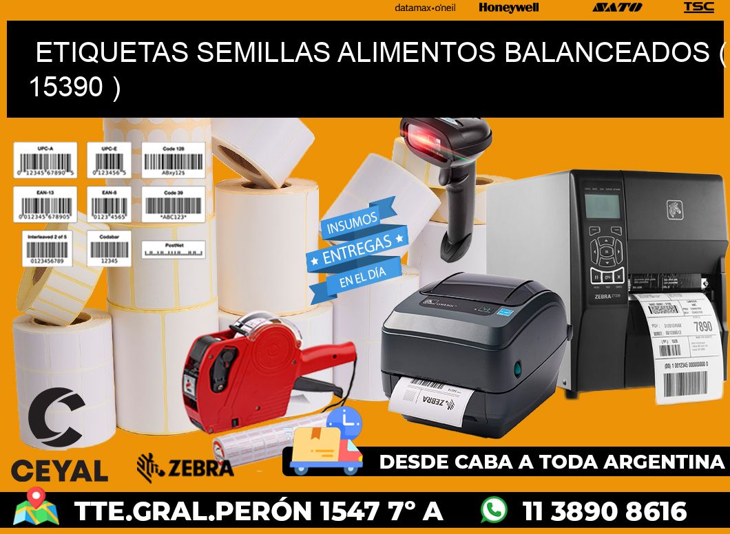 ETIQUETAS SEMILLAS ALIMENTOS BALANCEADOS ( 15390 )