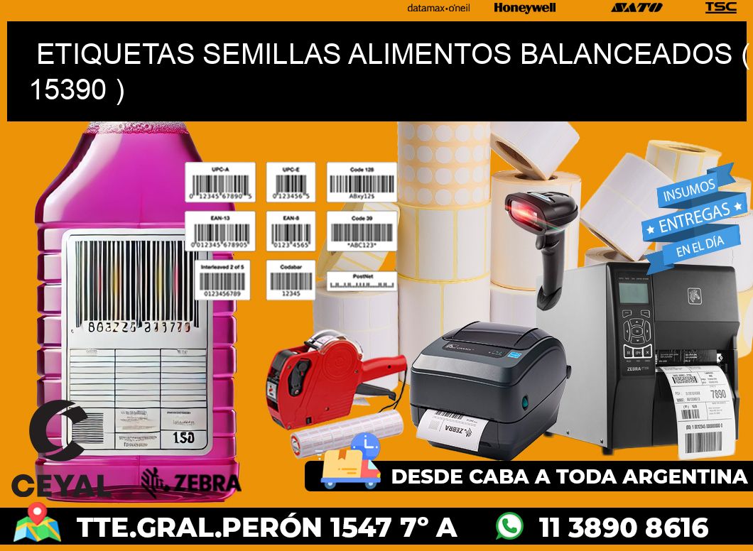 ETIQUETAS SEMILLAS ALIMENTOS BALANCEADOS ( 15390 )