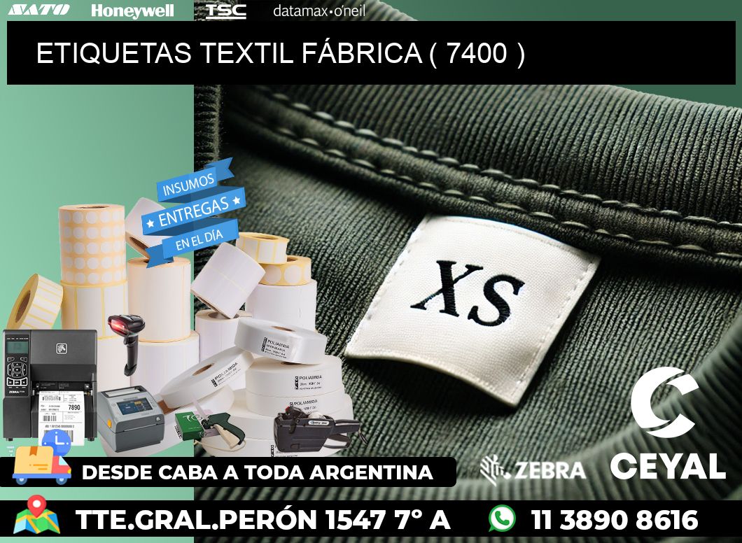 ETIQUETAS TEXTIL FÁBRICA ( 7400 )