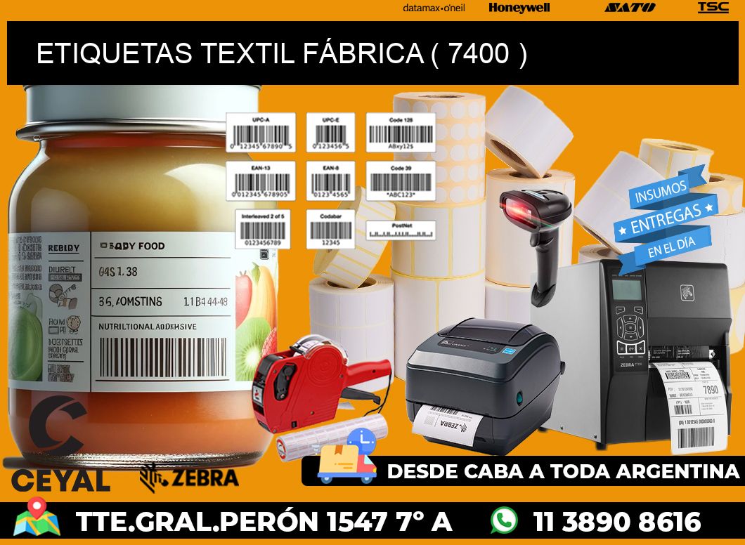 ETIQUETAS TEXTIL FÁBRICA ( 7400 )