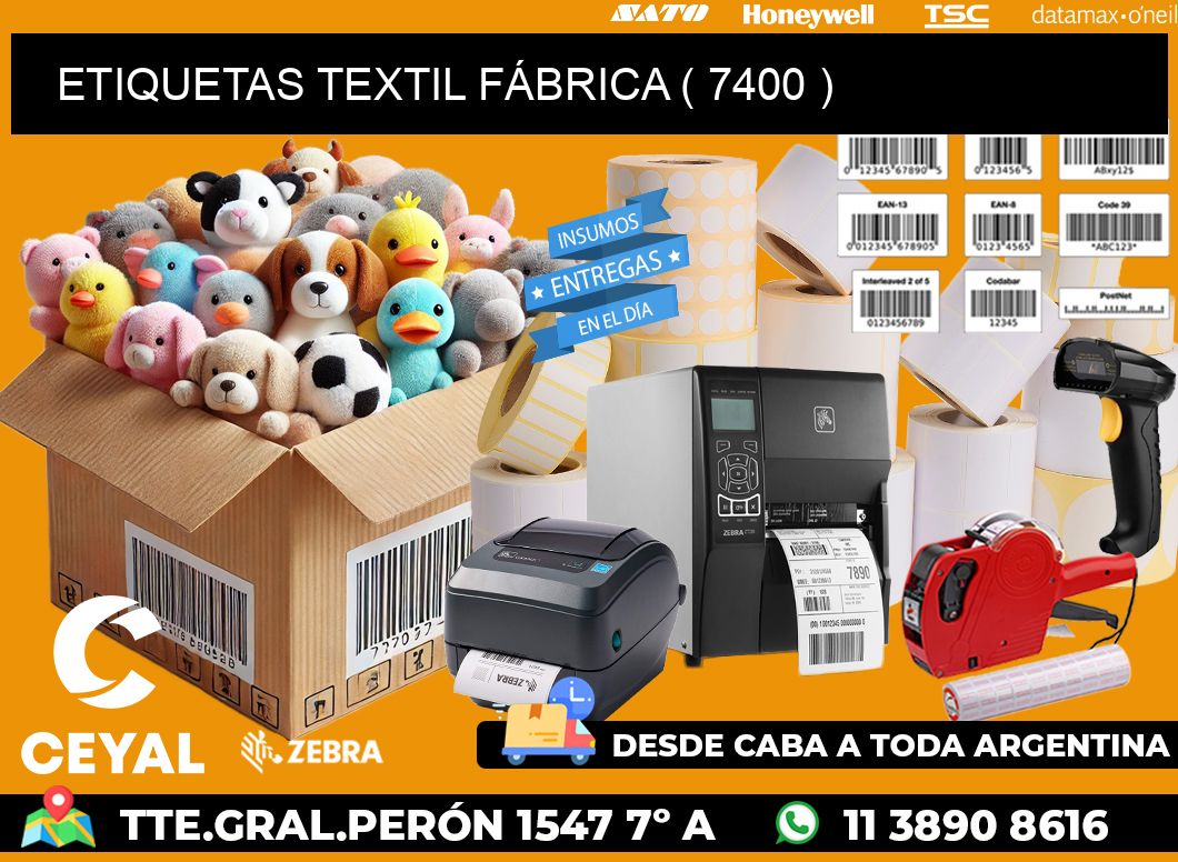 ETIQUETAS TEXTIL FÁBRICA ( 7400 )