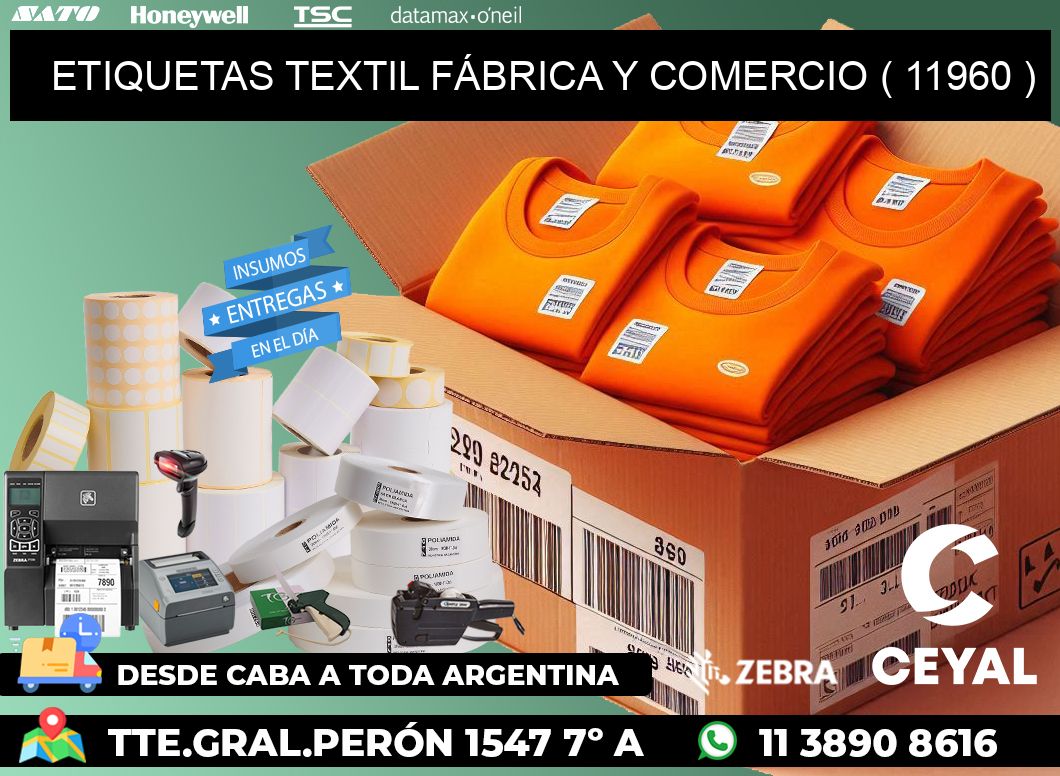 ETIQUETAS TEXTIL FÁBRICA Y COMERCIO ( 11960 )