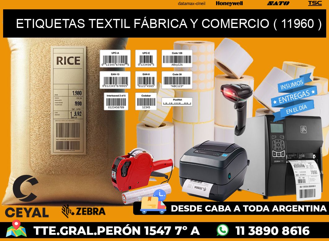 ETIQUETAS TEXTIL FÁBRICA Y COMERCIO ( 11960 )