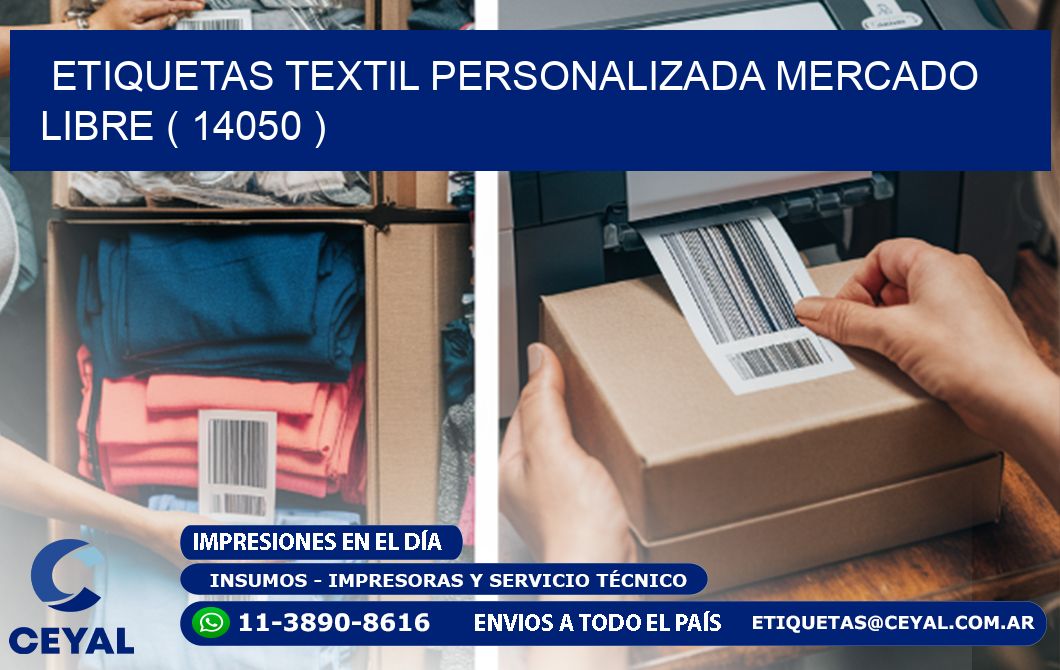 ETIQUETAS TEXTIL PERSONALIZADA MERCADO LIBRE ( 14050 )