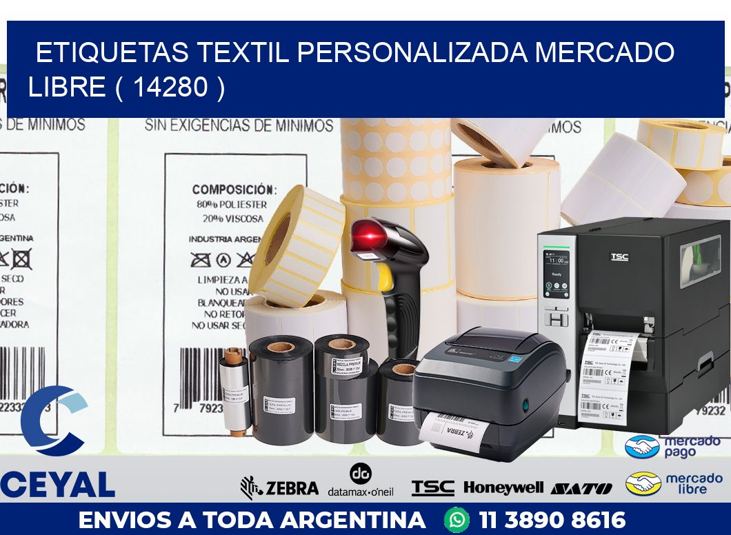 ETIQUETAS TEXTIL PERSONALIZADA MERCADO LIBRE ( 14280 )