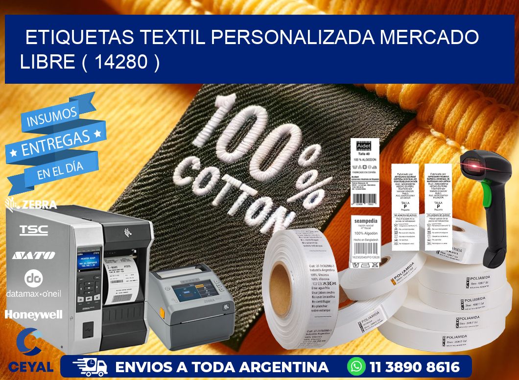 ETIQUETAS TEXTIL PERSONALIZADA MERCADO LIBRE ( 14280 )