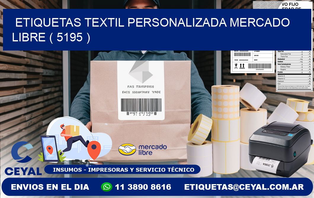 ETIQUETAS TEXTIL PERSONALIZADA MERCADO LIBRE ( 5195 )