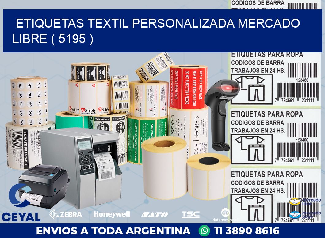 ETIQUETAS TEXTIL PERSONALIZADA MERCADO LIBRE ( 5195 )