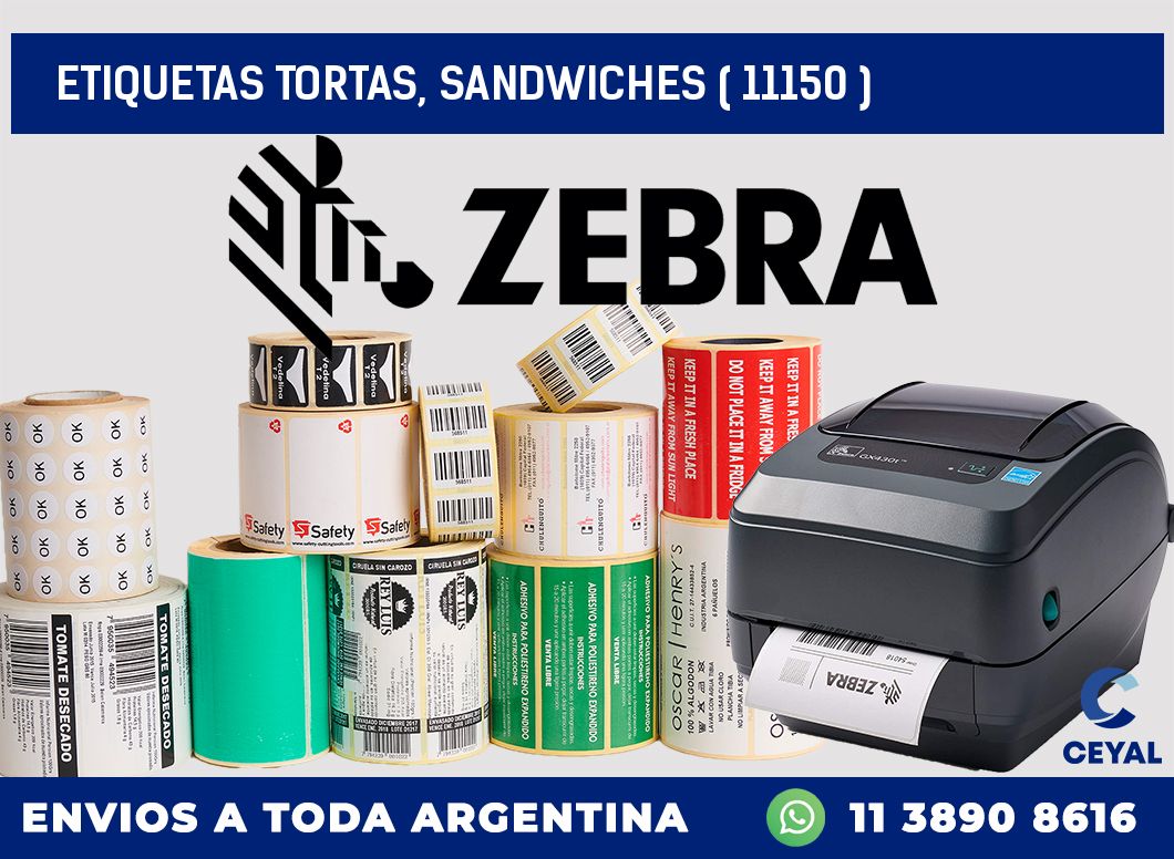 ETIQUETAS TORTAS, SANDWICHES ( 11150 )