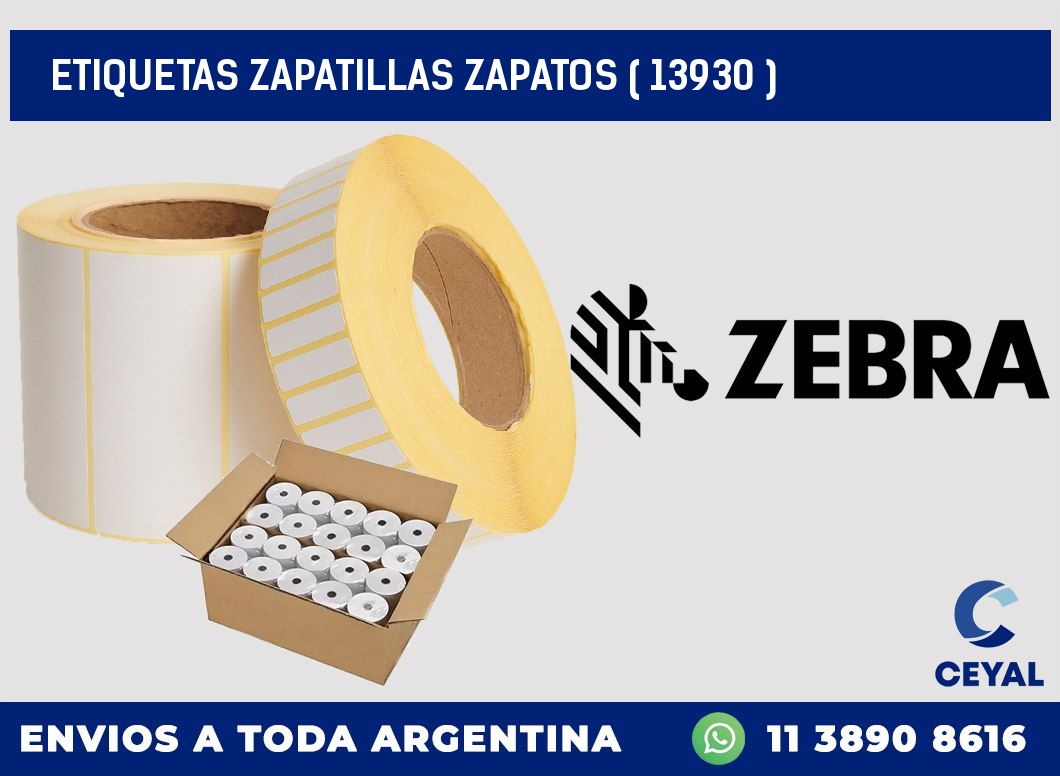 ETIQUETAS ZAPATILLAS ZAPATOS ( 13930 )