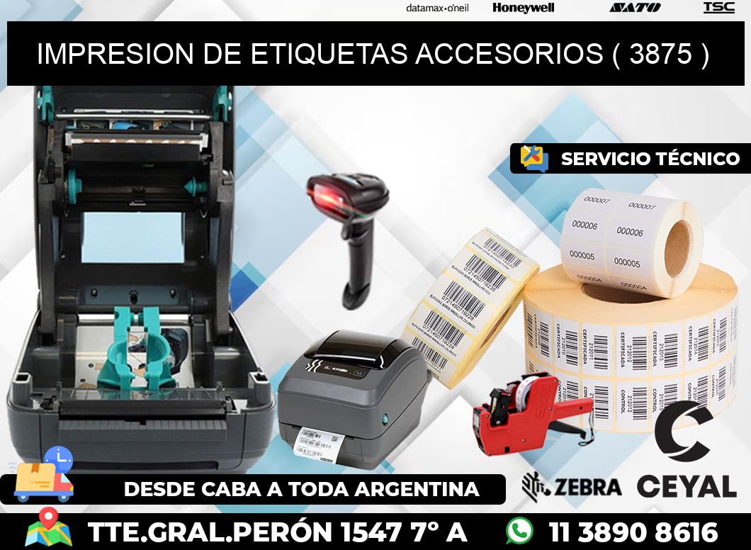 IMPRESION DE ETIQUETAS ACCESORIOS ( 3875 )