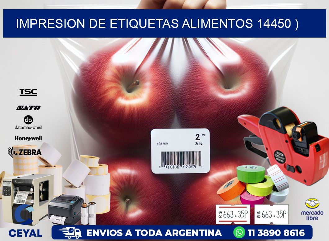 IMPRESION DE ETIQUETAS ALIMENTOS 14450 )