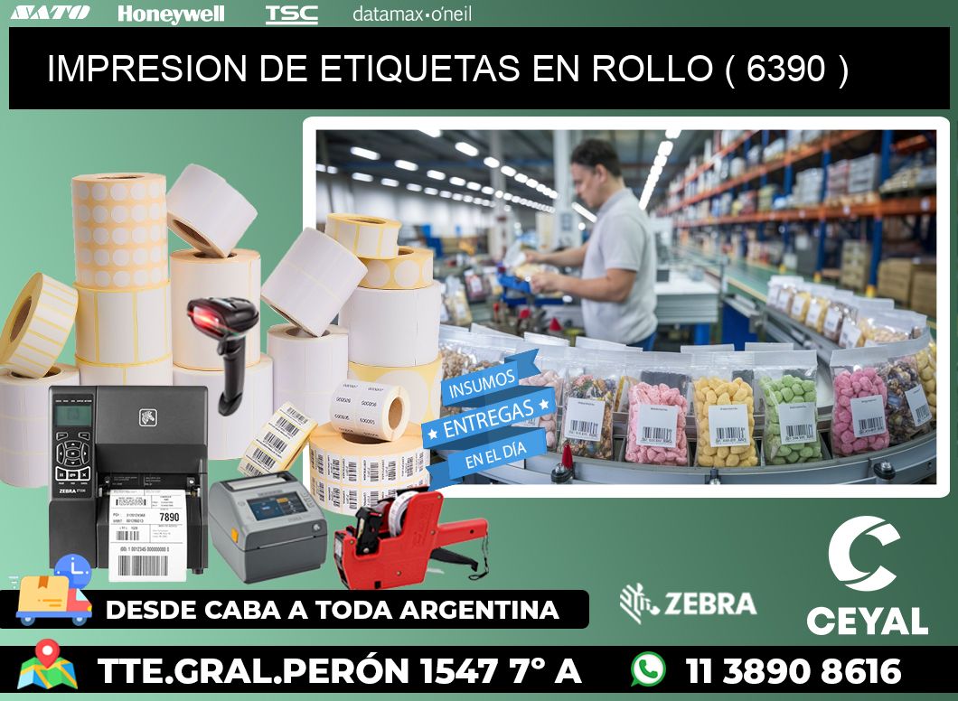 IMPRESION DE ETIQUETAS EN ROLLO ( 6390 )