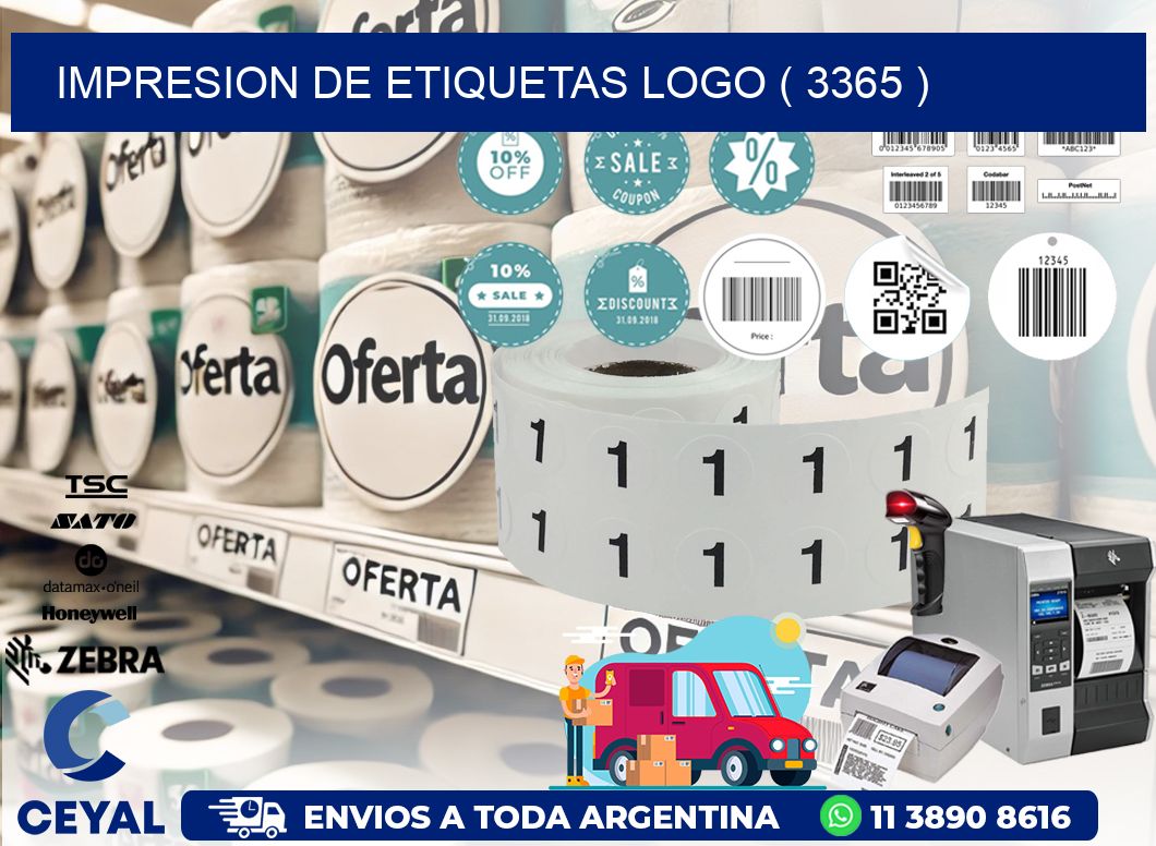 IMPRESION DE ETIQUETAS LOGO ( 3365 )