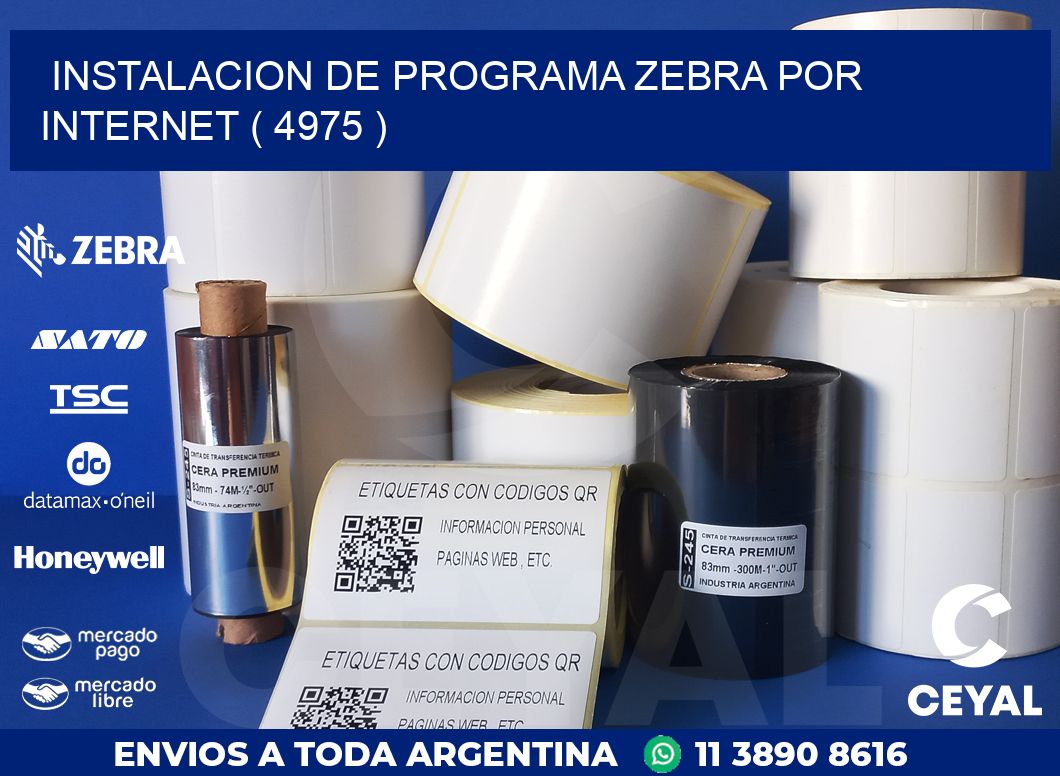 INSTALACION DE PROGRAMA ZEBRA POR INTERNET ( 4975 )