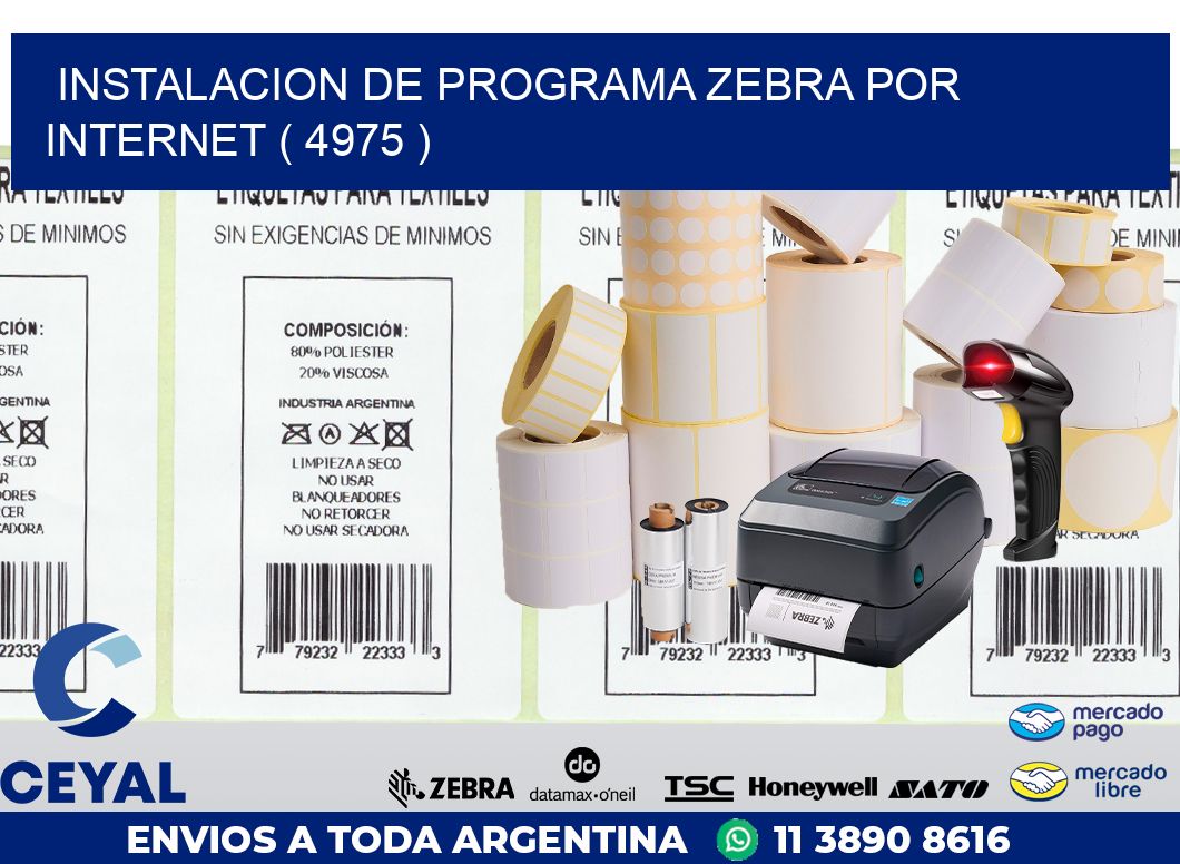 INSTALACION DE PROGRAMA ZEBRA POR INTERNET ( 4975 )