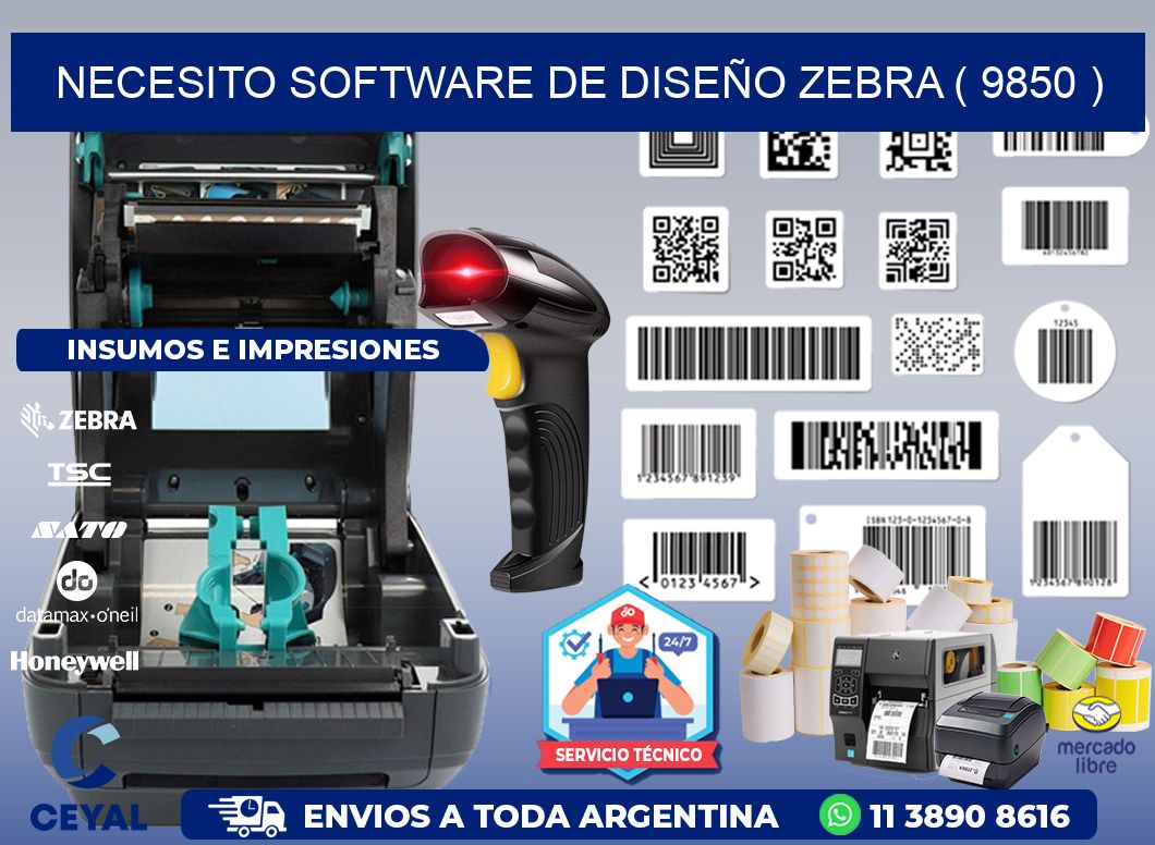 NECESITO SOFTWARE DE DISEÑO ZEBRA ( 9850 )