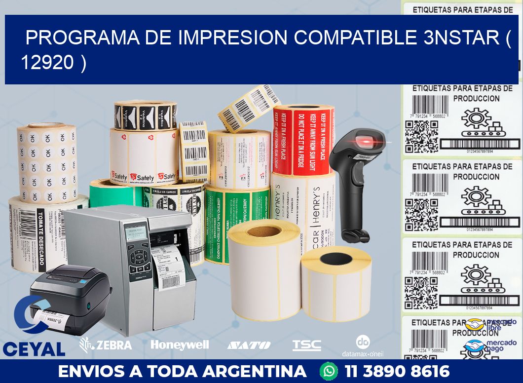 PROGRAMA DE IMPRESION COMPATIBLE 3NSTAR ( 12920 )