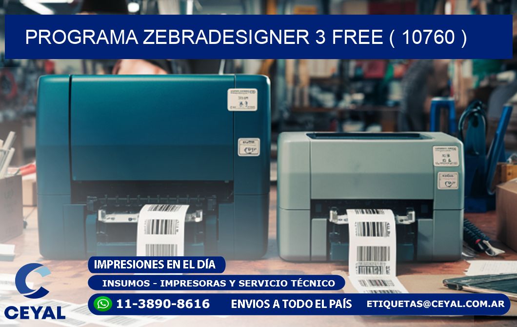 PROGRAMA ZEBRADESIGNER 3 FREE ( 10760 )