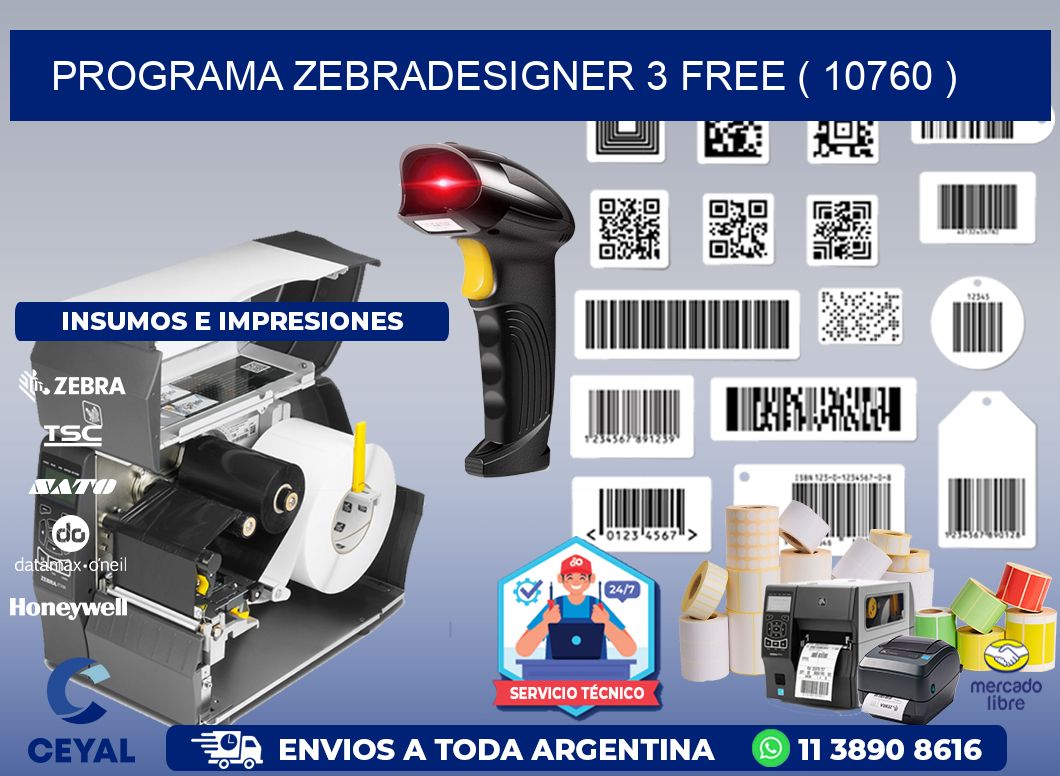 PROGRAMA ZEBRADESIGNER 3 FREE ( 10760 )