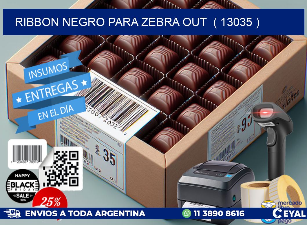 RIBBON NEGRO PARA ZEBRA OUT  ( 13035 )