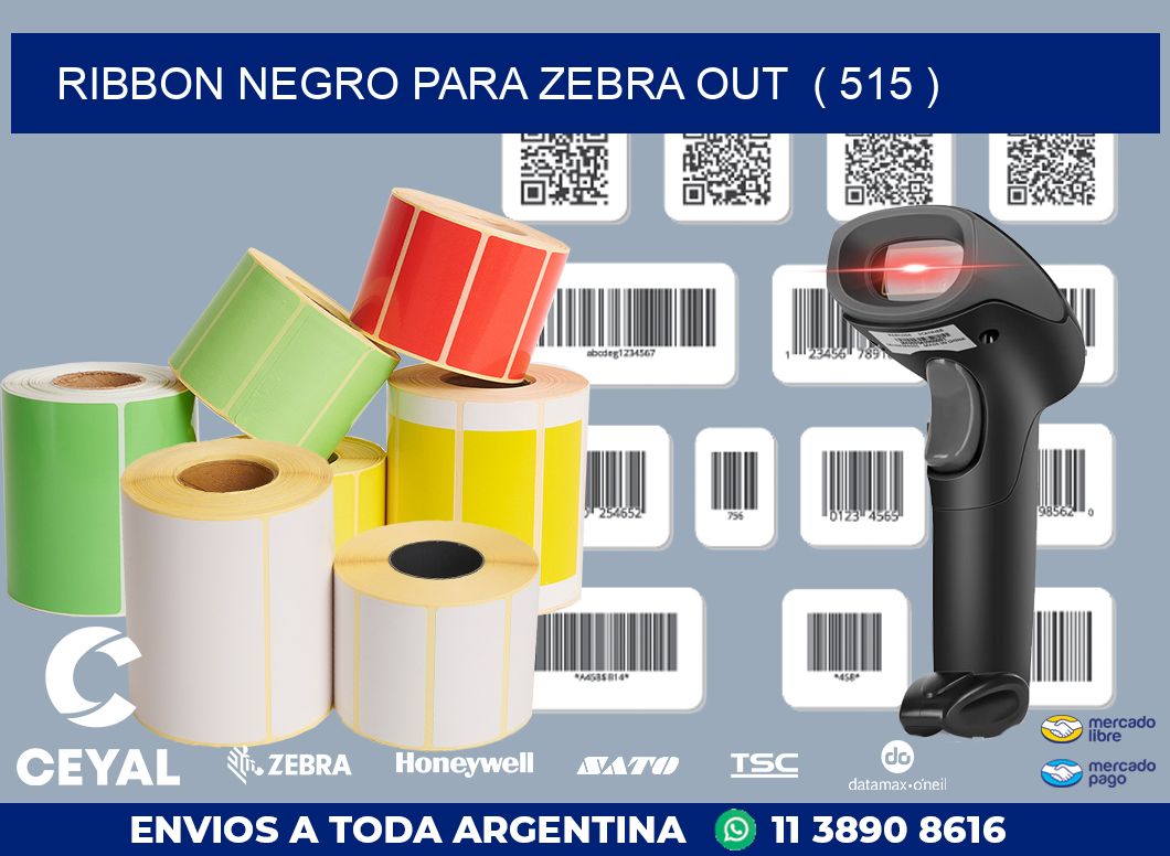 RIBBON NEGRO PARA ZEBRA OUT  ( 515 )