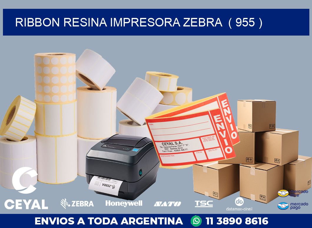 RIBBON RESINA IMPRESORA ZEBRA  ( 955 )