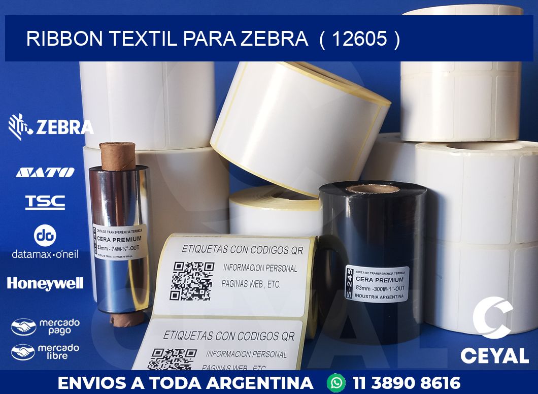 RIBBON TEXTIL PARA ZEBRA  ( 12605 )