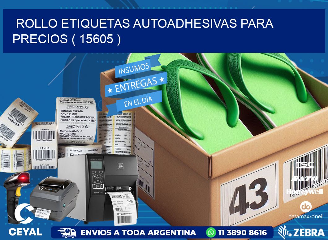 ROLLO ETIQUETAS AUTOADHESIVAS PARA PRECIOS ( 15605 )