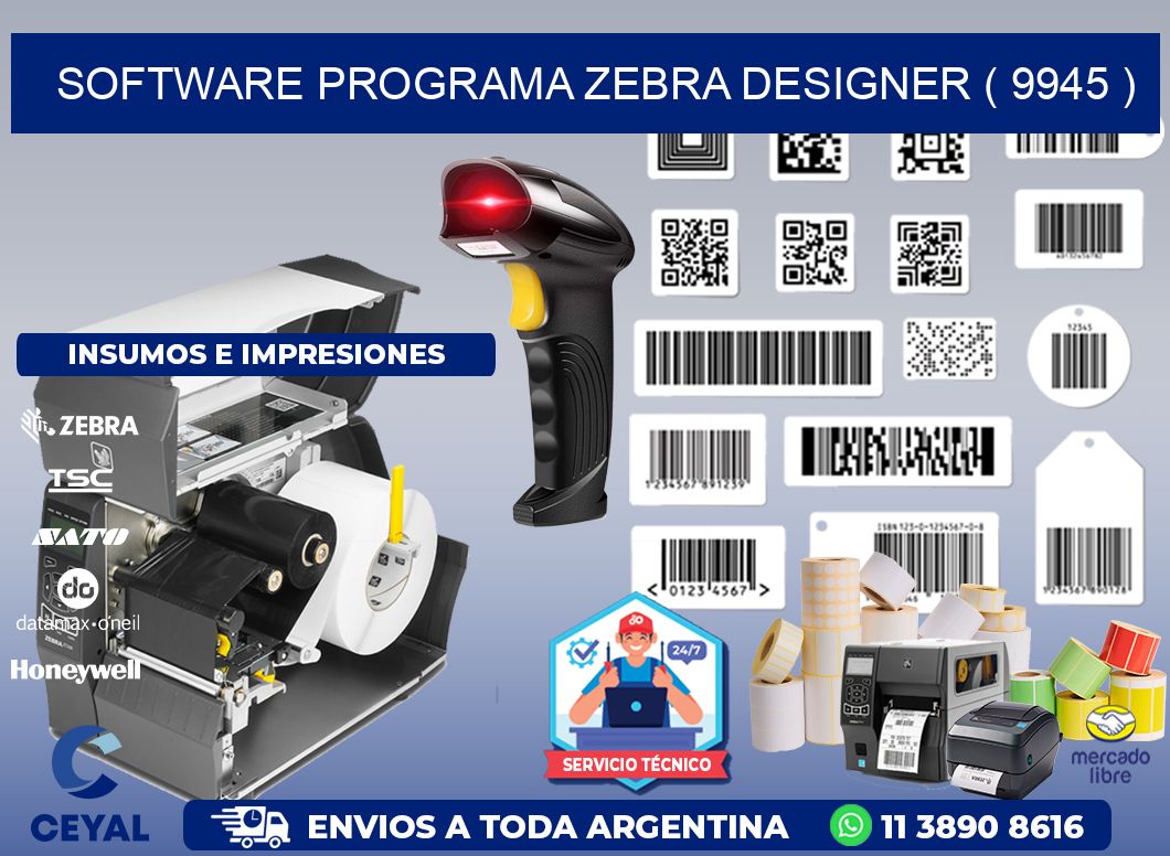 SOFTWARE PROGRAMA ZEBRA DESIGNER ( 9945 )