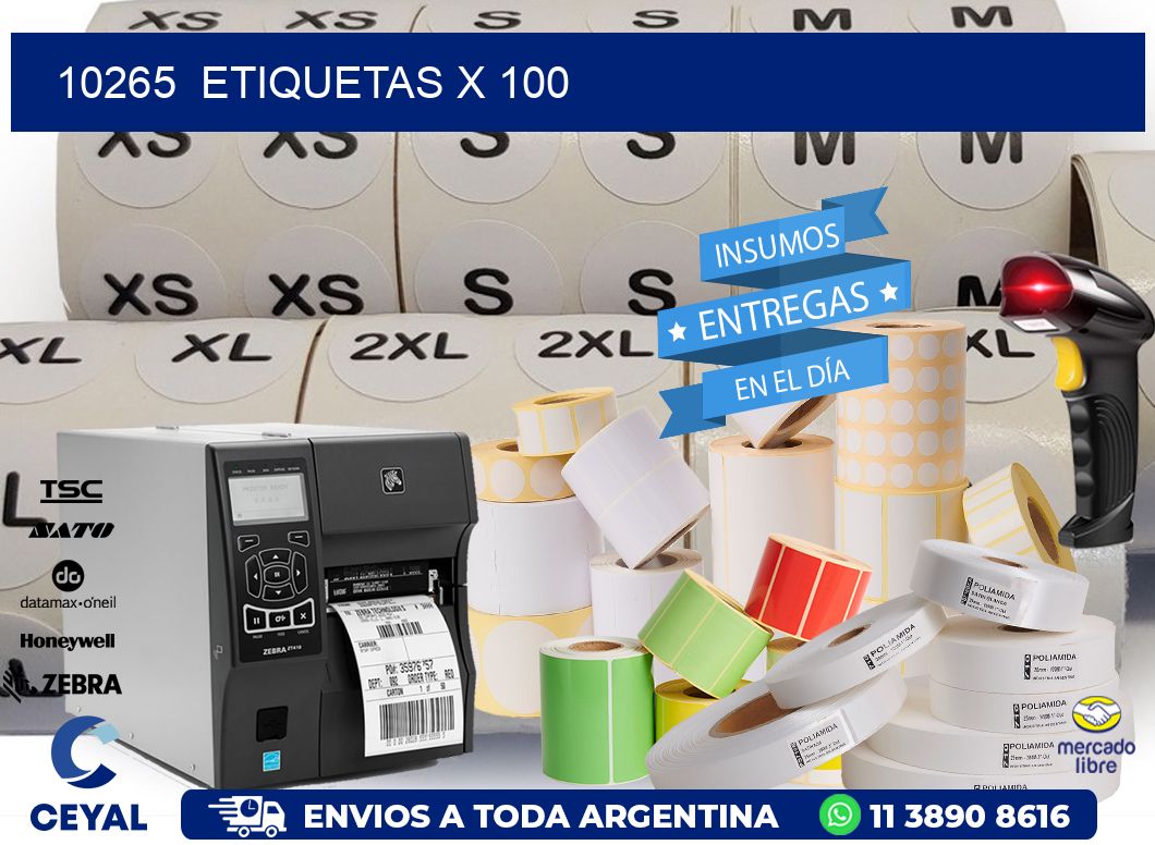 10265  ETIQUETAS X 100