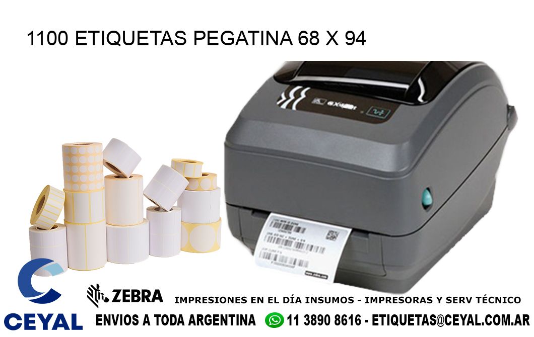 1100 ETIQUETAS PEGATINA 68 x 94