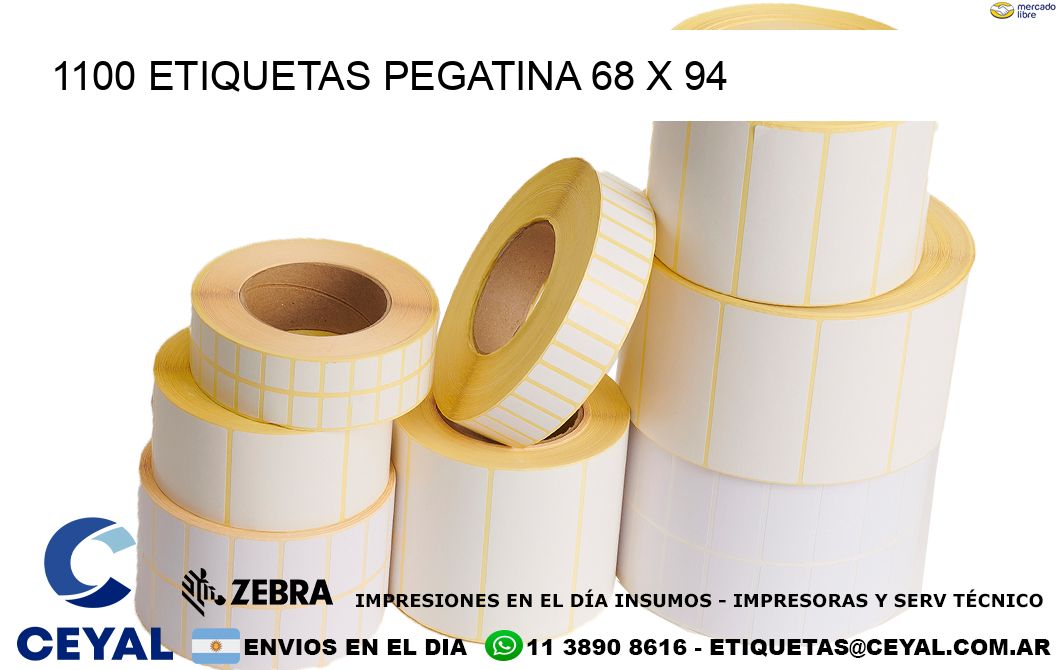 1100 ETIQUETAS PEGATINA 68 x 94