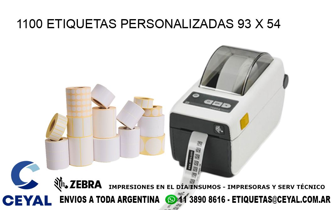 1100 ETIQUETAS PERSONALIZADAS 93 x 54