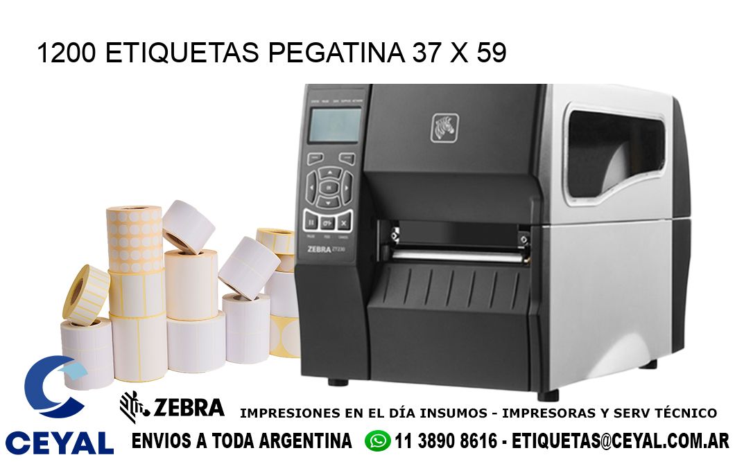 1200 ETIQUETAS PEGATINA 37 x 59