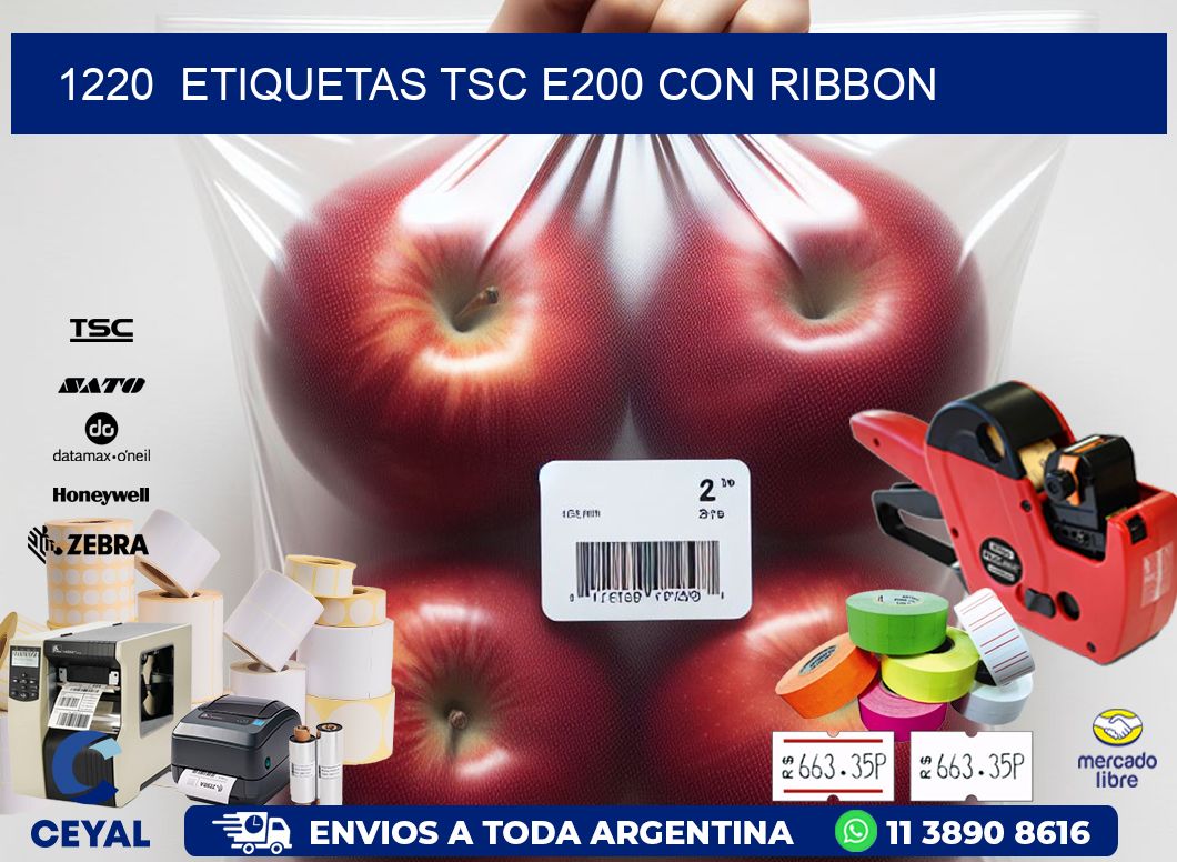 1220  ETIQUETAS TSC E200 CON RIBBON