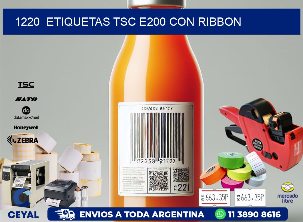 1220  ETIQUETAS TSC E200 CON RIBBON