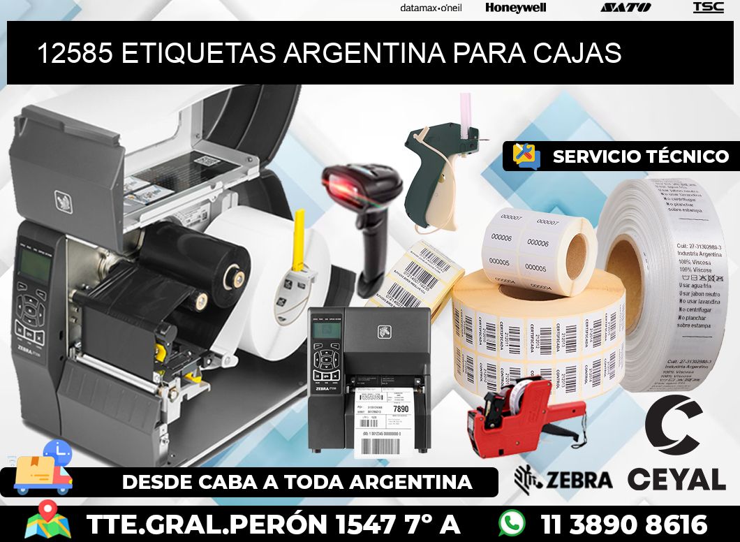 12585 ETIQUETAS ARGENTINA PARA CAJAS