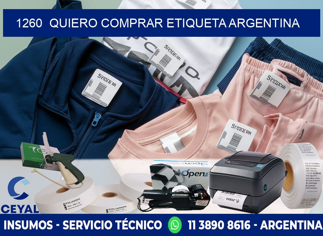 1260  QUIERO COMPRAR ETIQUETA ARGENTINA