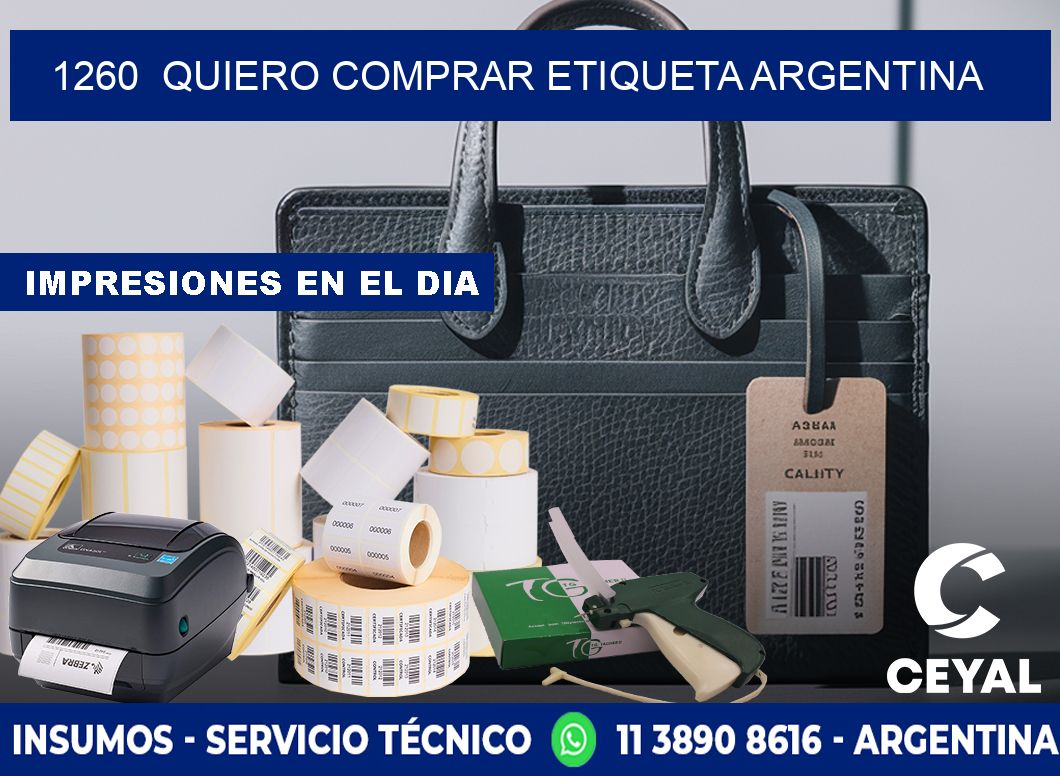 1260  QUIERO COMPRAR ETIQUETA ARGENTINA