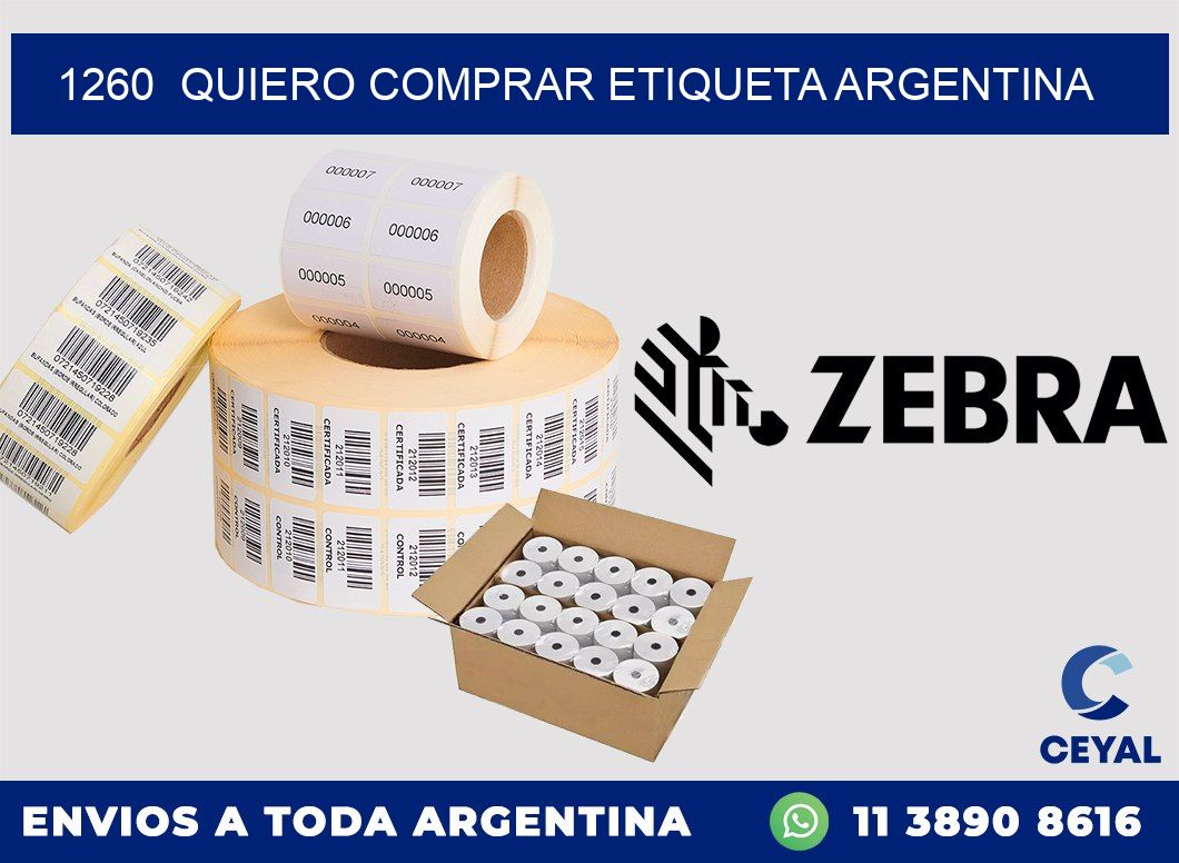 1260  QUIERO COMPRAR ETIQUETA ARGENTINA