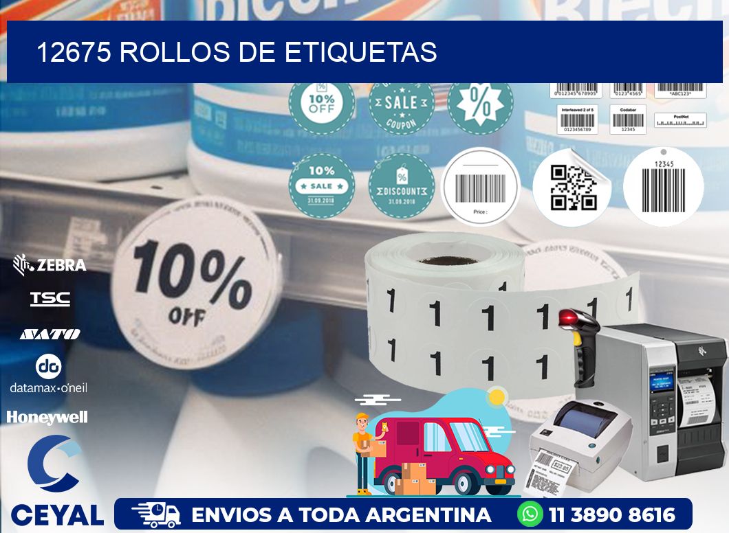 12675 ROLLOS DE ETIQUETAS