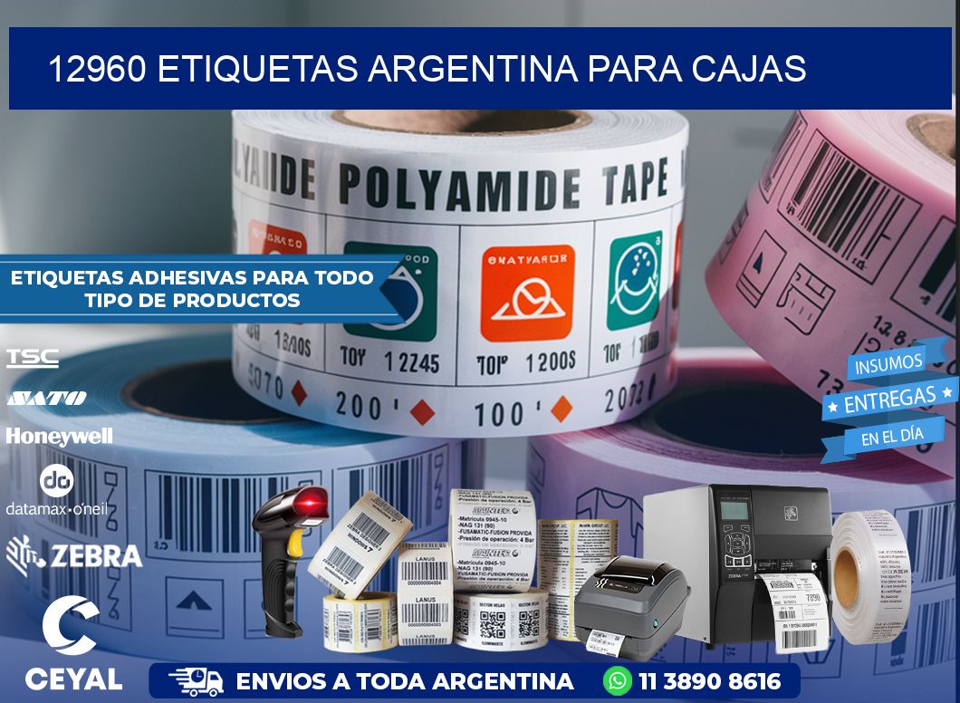 12960 ETIQUETAS ARGENTINA PARA CAJAS