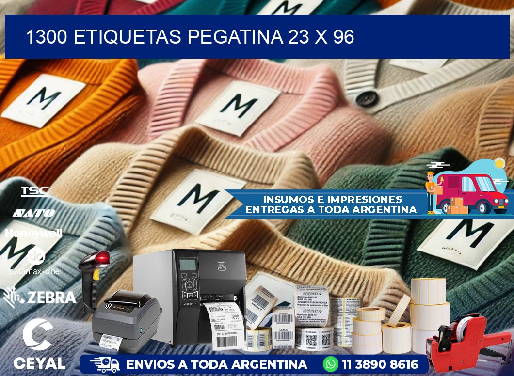 1300 ETIQUETAS PEGATINA 23 x 96